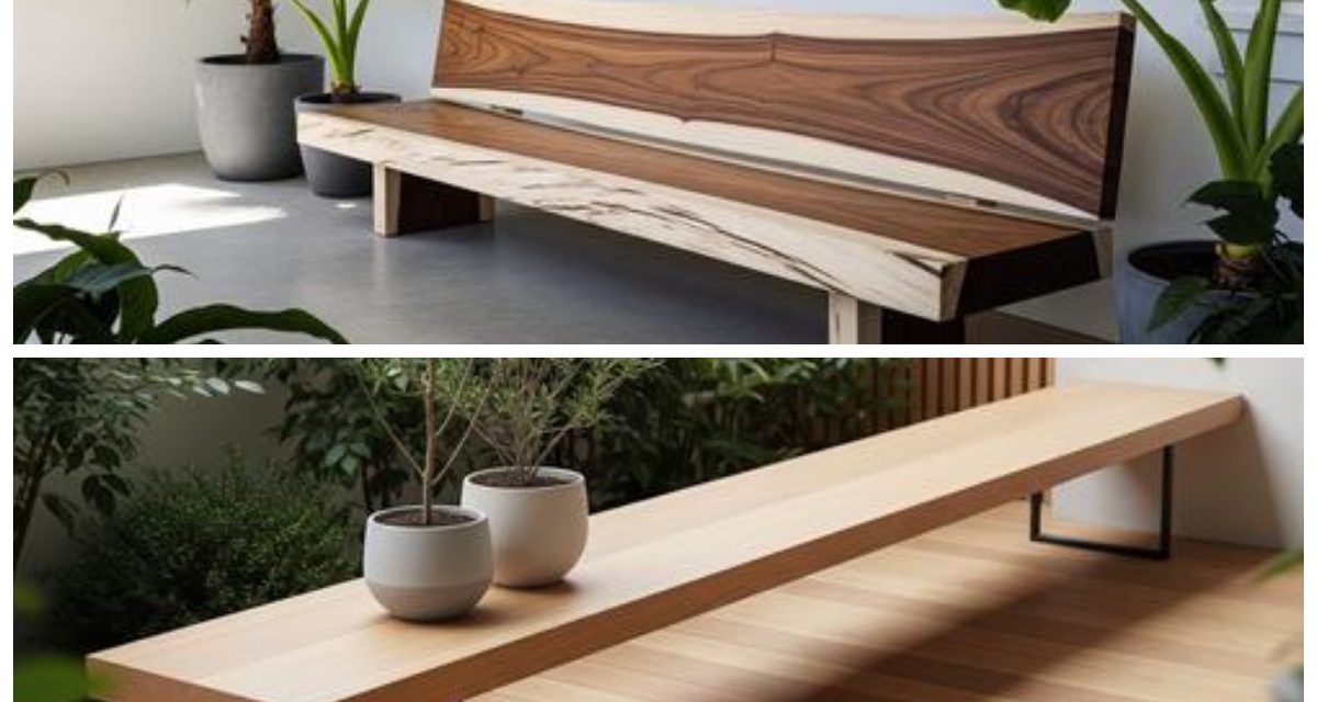 Teras Minimalis Impian Dengan Kursi Kayu Panjang Yang Cantik