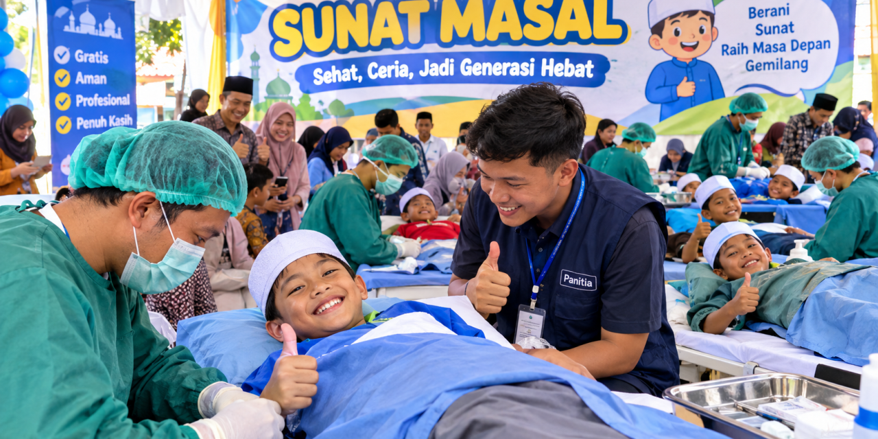 Sunat Massal Warnai Perayaan HUT Medan, Warga Antusias Ikut