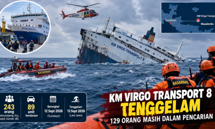 KM Virgo Transport 8 Tenggelam, 129 Orang Kini Masih Hilang