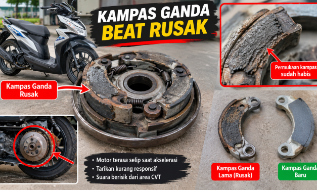 Ciri Kampas Ganda Beat Rusak, Bikin Motor Lemot!