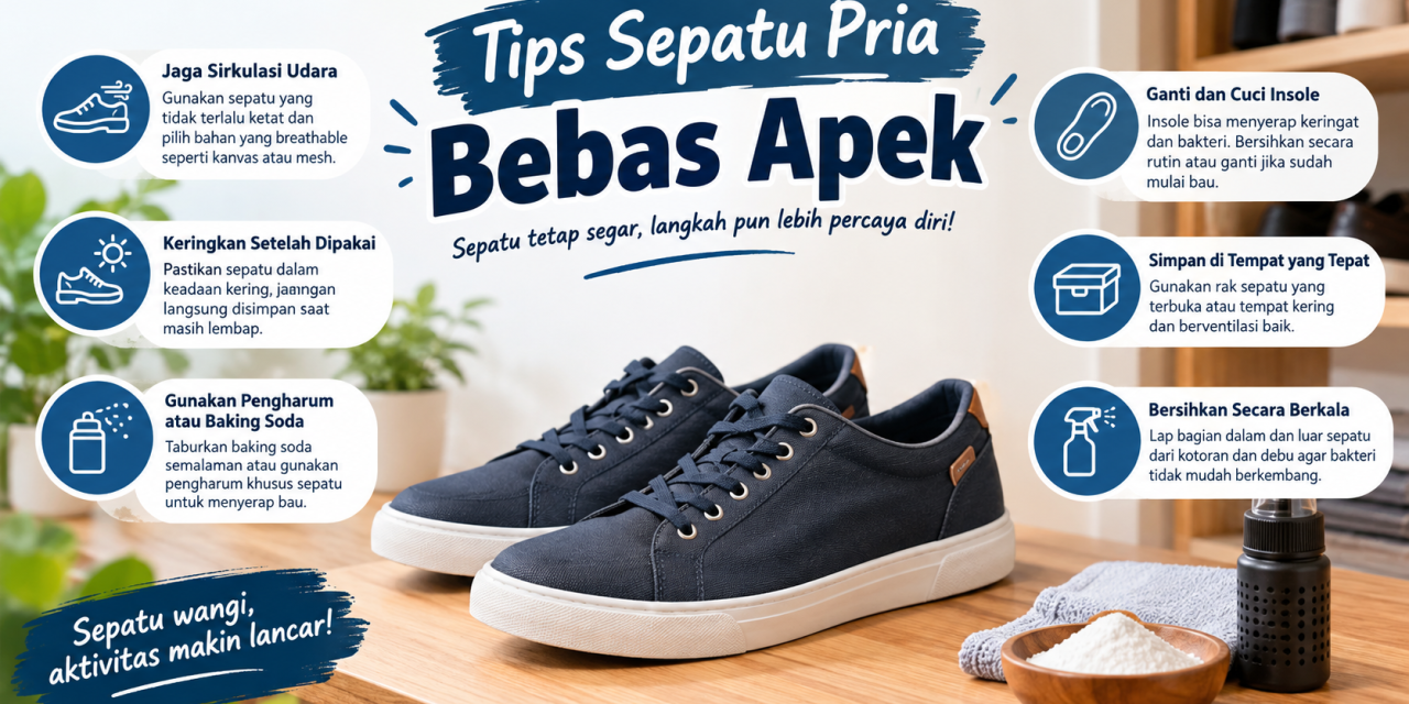 Bebas Apek! Ini Cara Bikin Sepatu Kembali Segar